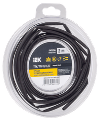 Трубка термоусадочная ТТУ нг-LS 3/1,5 черная (2м/упак) IEK