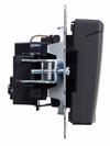 BRITE Розетка 1-местная с заземлением с защитными шторками и крышкой 16А IP20 РСбш10-3-БрГ графит IEK2