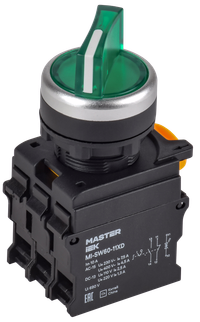 Illuminated switch 2 positions 1NO+1NC green MASTER IEK