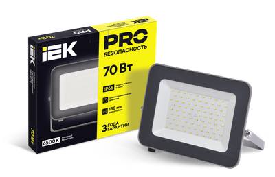 Прожектор светодиодный СДО 07-70 IP65 серый IEK