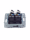 BRITE Розетка компьютерная двойная RJ45 кат.5E РК10-2-БрЧ черный IEK4