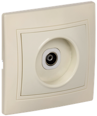 KVARTA Розетка TV проходная РТВ11-ККм кремовый GENERICA