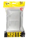 BRITE Розетка 2-местная с заземлением с защитными шторками и крышкой 16А в сборе IP44 РСбш12-3-44-БрА алюминий IEK6