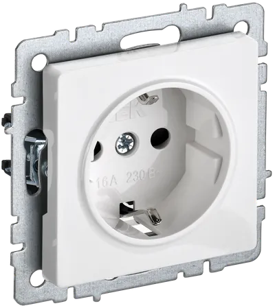 BRITE Socket with ground with shutters 16A PC14-1-0-BrB white IEK