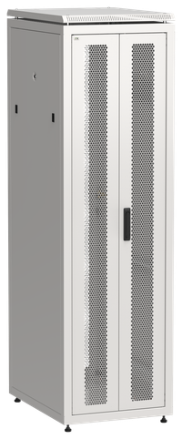 ITK LINEA N Шкаф сетевой 19" 42U 600х800мм двери передняя двустворчатая перфорированная задняя перфорированная серый