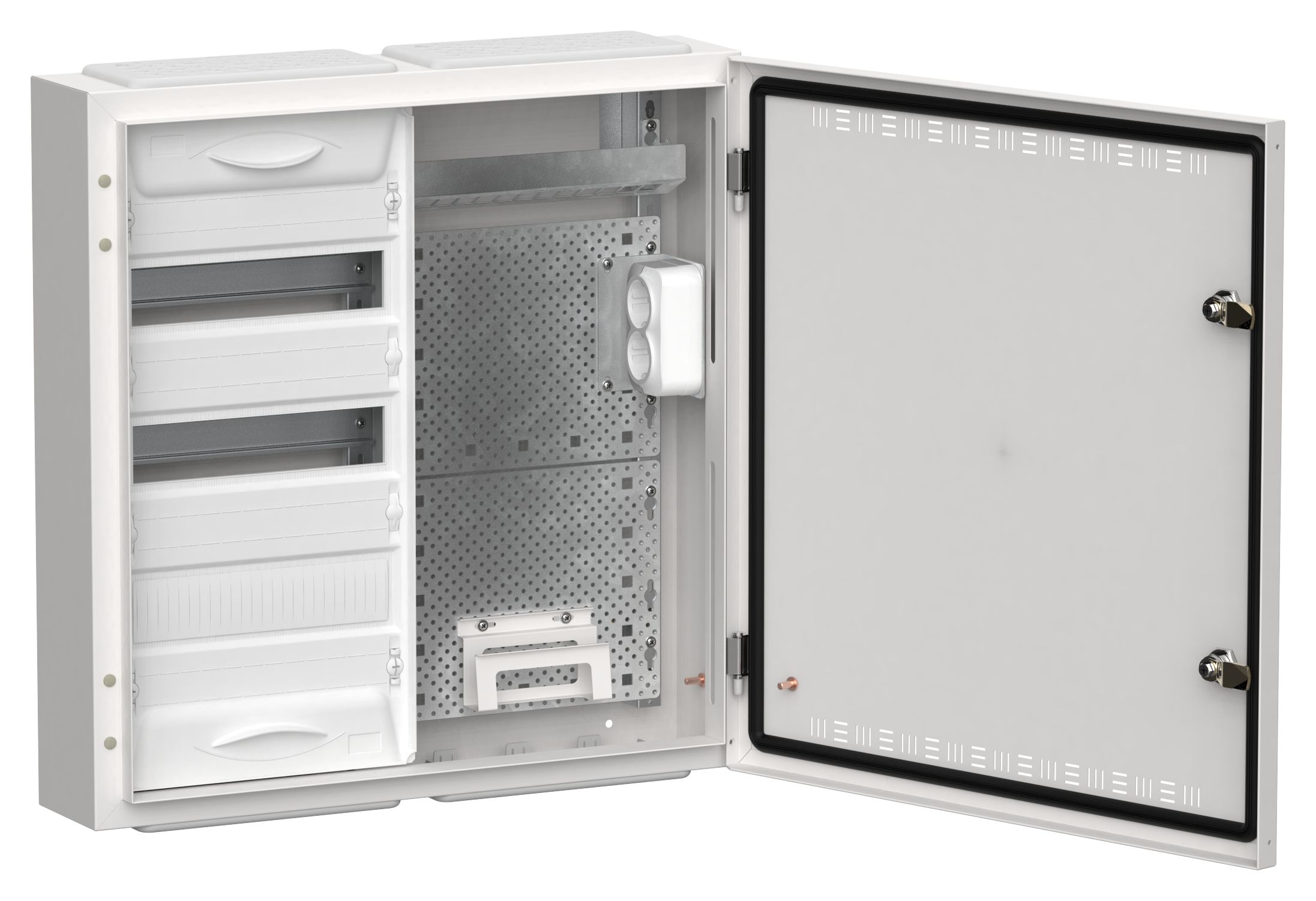 TITAN 5 Корпус комбинированный ЩРн-36 (2х36) 585х570х140мм IP30 белый IEK (TI5-51-N-2X036-30)
