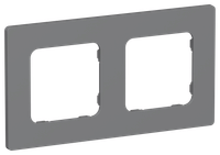 FLITE Рамка 2-местная РУ-2-К-ФлМА мокрый асфальт IEK