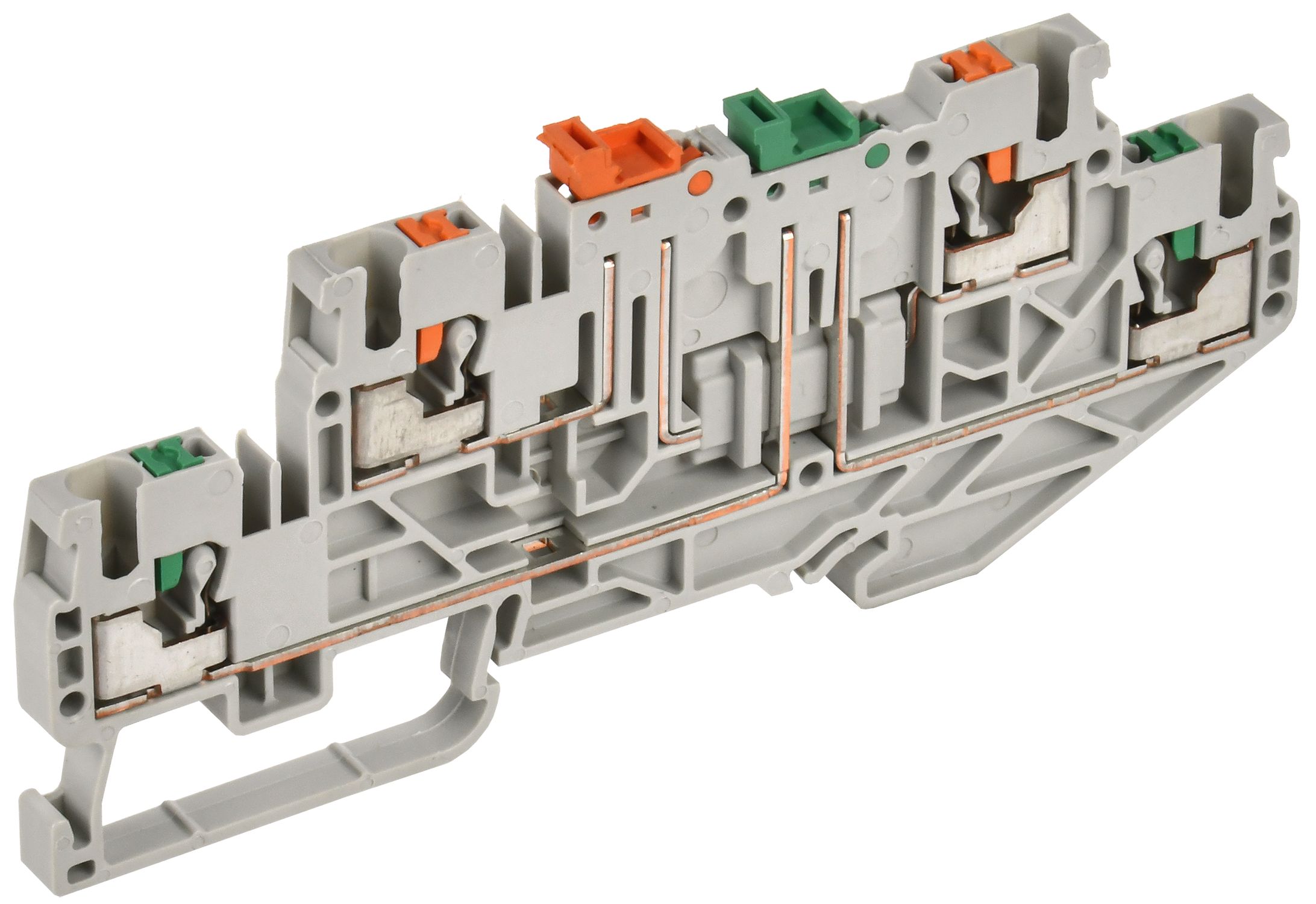 ARMAFIX Клемма пружин. Push-in CP-ML 2 ур. нож. разм. 2,5мм2 серая IEK