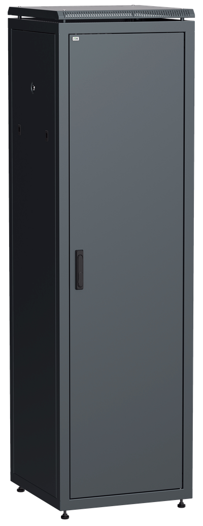 ITK LINEA N Шкаф сетевой 19" 42U 600х800мм металлическая передняя дверь черный