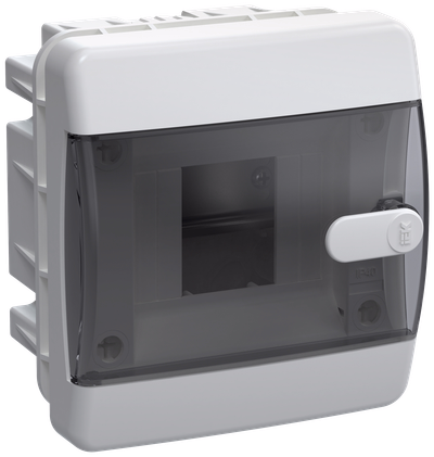 UNION Compact Корпус пластиковый ЩРВ-П-4 IP41 черная прозрачная дверь IEK