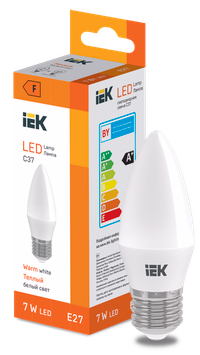 LED Candle C37 600lm 3000K E27 IEK