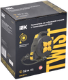 TWIST Катушка УК10 4 места IP44 с заземлением 3х1,5мм2 КГ с автосмоткой кабеля 10м IEK1