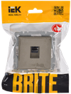 BRITE Розетка компьютерная RJ45 кат.6 РК11-БрШ шампань IEK1