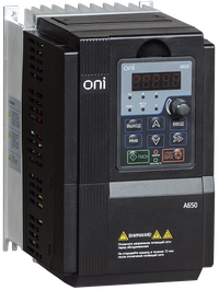 Преобразователь частоты A650 380В 3Ф 3,7kW 9,5А со встроенным тормозным модулем ONI