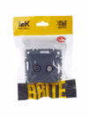 BRITE Розетка двойная TV+SAT РТВ/РСп12-БрМ маренго IEK6
