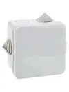 KM41238 junction box for exposed wiring 100x100x50 mm IP44 (RAL7035, 7 lead-ins, pop-top cap)2
