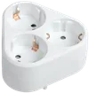 Adapter T-01/03 3 sockets 2P+PE 16A white IEK0
