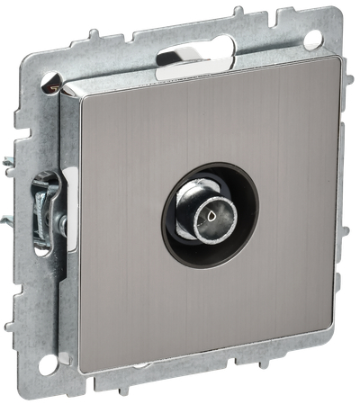 BRITE Розетка TV оконечная РТВ11-0-БрГН металл хром/никель IEK