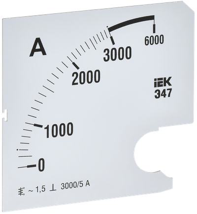 Шкала сменная для амперметра Э47 3000/5А класс точности 1,5 96х96мм IEK