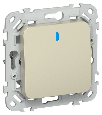 FLITE Выключатель 1-клавишный с индикацией 10А ВС11-1-1-ФлШ шампань IEK