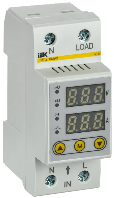 Voltage and current relay RNT-d single-phase 36mm 63A IEK