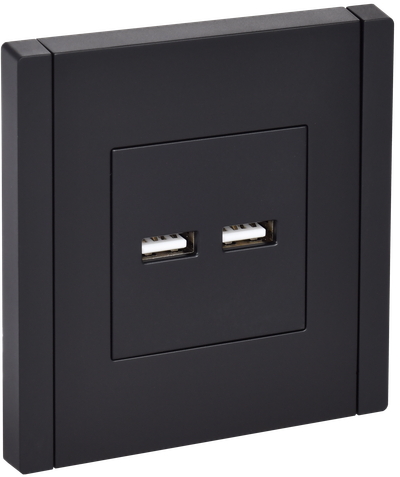 FORTE&PIANO Розетка USB A+A 3,1А FP149 черный IEK