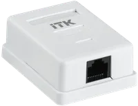 ITK Настенная информационная розетка RJ45 8P8C кат.5E UTP 1-порт белая