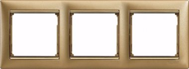 VALENA DIY Рамка 3-местная золото матовое