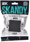 SKANDY Выключатель 1-клавишный 10А SK-V01G графит IEK1