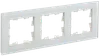 BRITE Frame 3-gang RU-3-2-Br glass white matt IEK0