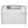 TORS Socket outlet 1-gang with grounding contact and cover 16A IP55 TS320 white IEK4
