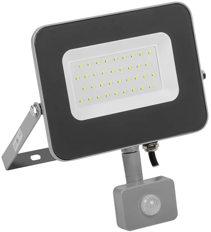 LED floodlight SDO 07-30D gray with Motion Sensor IP44 IEK