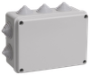 Коробка распаячная КМ41241 для открытой проводки безгалогенная (HF) 150х110х70мм IP44 10 гермовводов серая IEK0