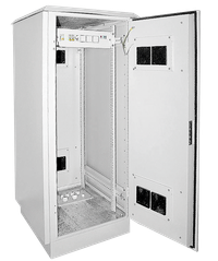ITK Шкаф уличный 19" 24U 720x860 IP55 двустенный, металл передняя и задняя двери, серый