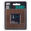 SKANDY Рамка 1-местная SK-F31Br металл шоколад IEK1