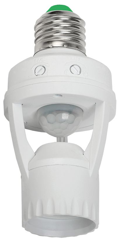 Датчик движения ДД-045 E27 60Вт 360град 6м IP20 белый IEK (LDD10-045-60-001)