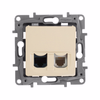 ETIKA Розетка двойная RJ11+RJ45 кат.5E UTP слоновая кость3