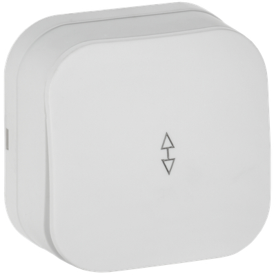 GLORY Выключатель 1-клавишный для открытой установки проходной 10А ВСп10-1-0-ХБм белый матовый IEK