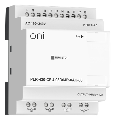 ПЛК 430 Модуль ЦПУ 8 DI 4 RO 220В AC без экрана ONI