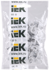 Скоба 8мм круглая пластиковая (100шт) IEK1
