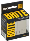 BRITE 2-gang switch with indication for hotels 10А ВС10-2-9-BrKr beige IEK1