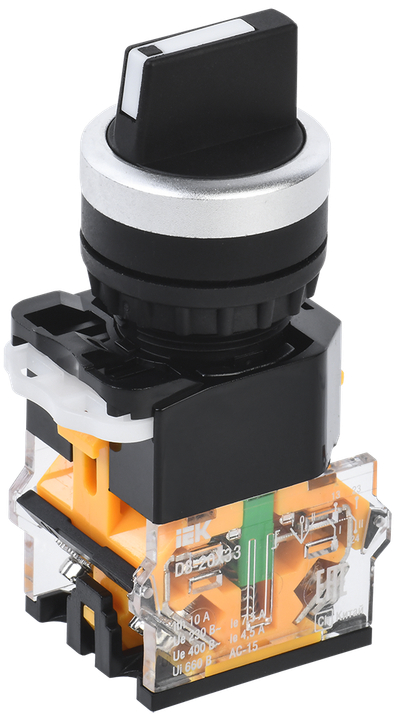 Переключатель D8-20X33 на 3 положения 2NO черный IEK