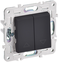 SKANDY Выключатель жалюзи 10А SK-V12G графит IEK