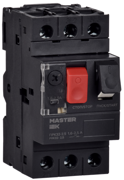 Пускатель ПРК32-2,5 In=2,5А Ir=1,6-2,5А Ue 660В MASTER IEK