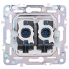 SKANDY Розетка компьютерная двойная RJ45 кат.6 SK-K04Sa песочный IEK3