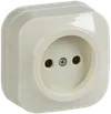 RS20-2-XK Single socket without grounding contact 10A with opening installation GLORY (cream) IEK0