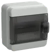 TEKFOR Корпус пластиковый КМПн-6 IP65 черная прозрачная дверь IEK0