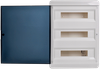 TEKFOR Корпус пластиковый ЩРН-П-54 IP41 черная прозрачная дверь IEK3