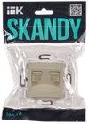 SKANDY Розетка компьютерная двойная RJ45 кат.5E SK-K03B бежевый IEK1