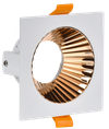 LIGHTING Светильник 4109 встраиваемый поворотный под лампу GU10 белый/золото пластик IEK0